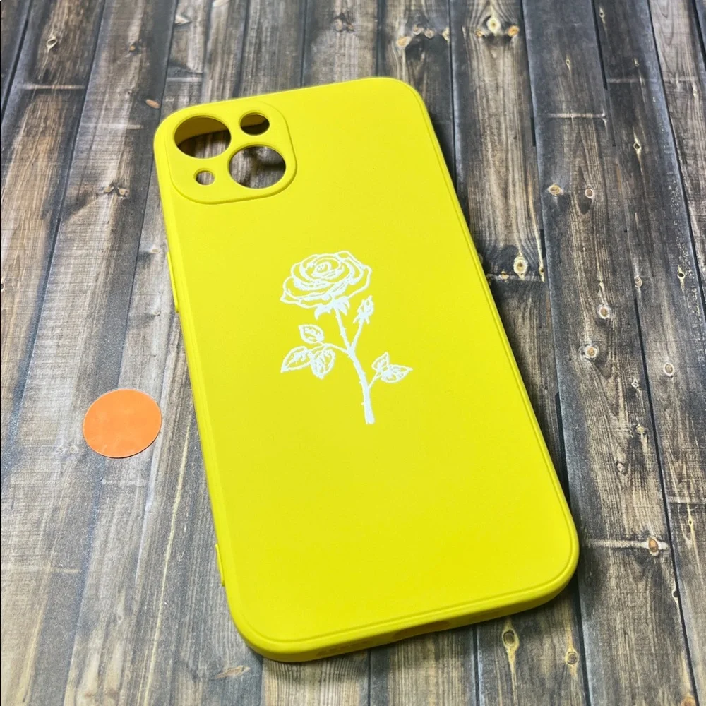 5for$10 Yellow White Rose Line-art iPhone 13 Phone Case Protective Case NWT